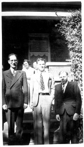 L-R Julius Schwartz, Otto Binder, Raymond A. Palmer (1938) From the Collection of Robert A. Madle